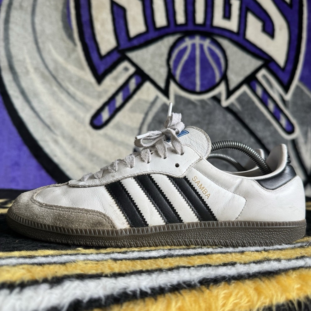 Size 9.5 - adidas Samba OG Low White Black Gum B75806